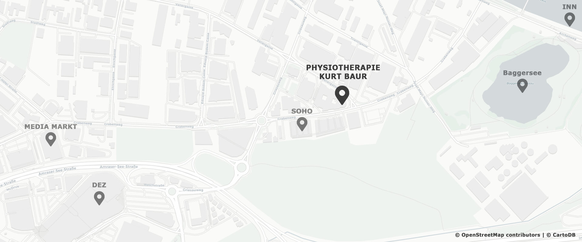 Anfahrtskarte Physiotherapie Kurt Baur, Innsbruck